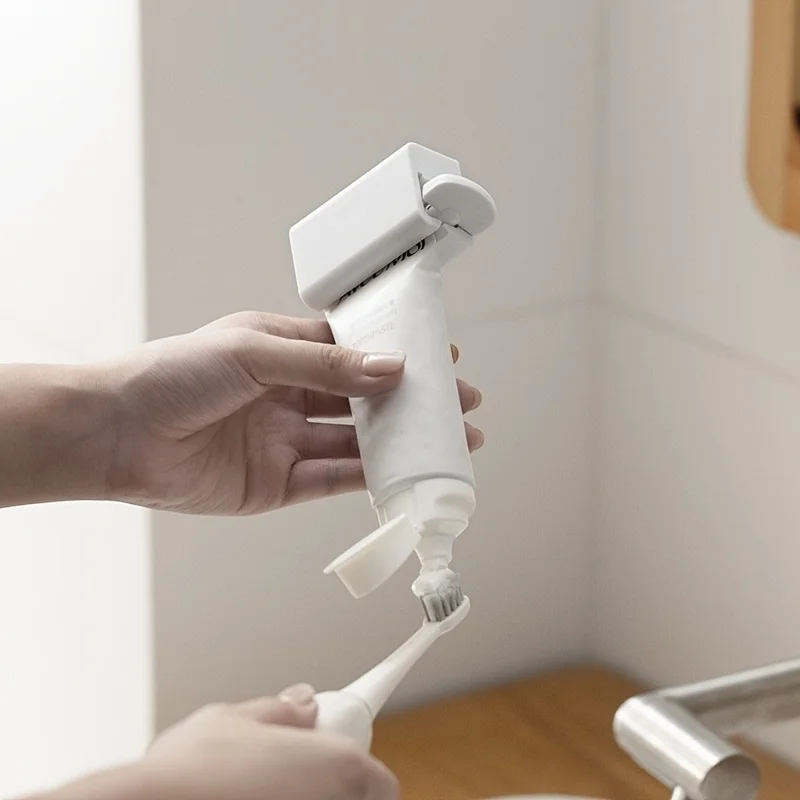 Punch-Free Wall Hanging Toothpaste Tube Squeezer Clip Single Pack Space Saving Neat Bathroom Counter Organizer