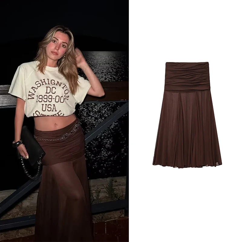 

Summer Skirts Women's 2025 New Chic High Waist Elegant Women's Skirts Fashion Joker Summer Travel Holiday Street Skirt
