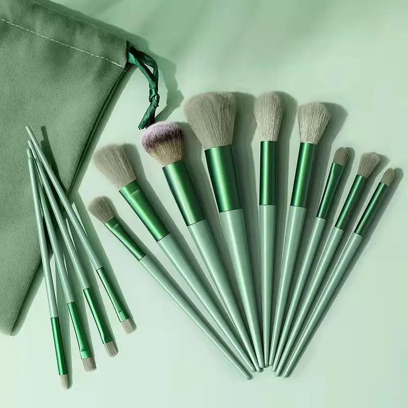 13 Pcs Professional Makeup Brush Set with Accessories for Combination Skin Soft Brushes Suitable for Beginners Beauty Kit