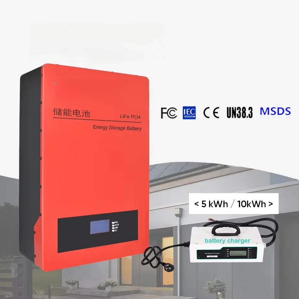 

Portable Power Station 51.8v 48v 100ah 200ah 300ah Wall-mountable Lithium Battery Bank For Outdoor