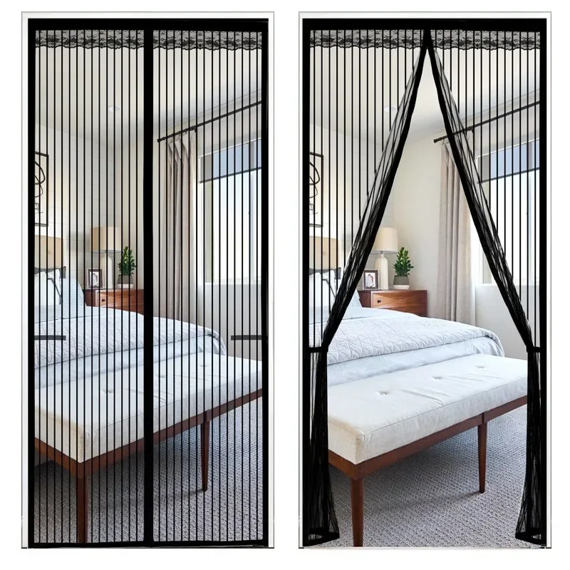 Punch-Free Magnetic Mosquito Screen Door Automatic Closing Mesh Curtain Summer Anti Insect Fly Bug Household Accessory