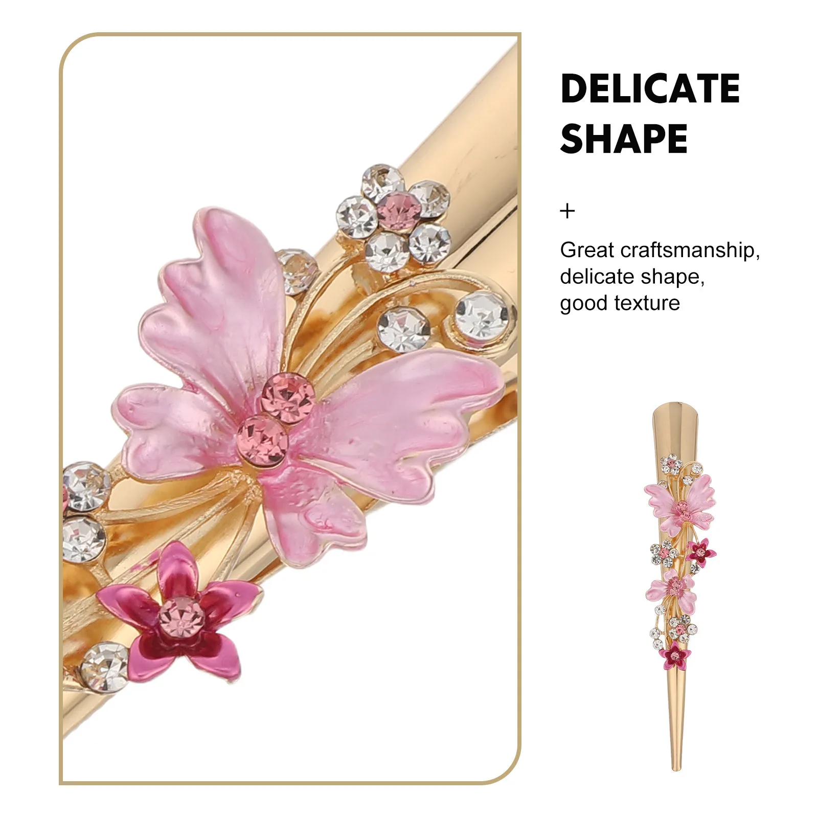 مشبك معدني على شكل زهرة، مشبك شعر كبير من سبيكة منقار البط، تصميم عصري عتيق للنساء، إكسسوار للشعر لمهرجان السفر للحفلات