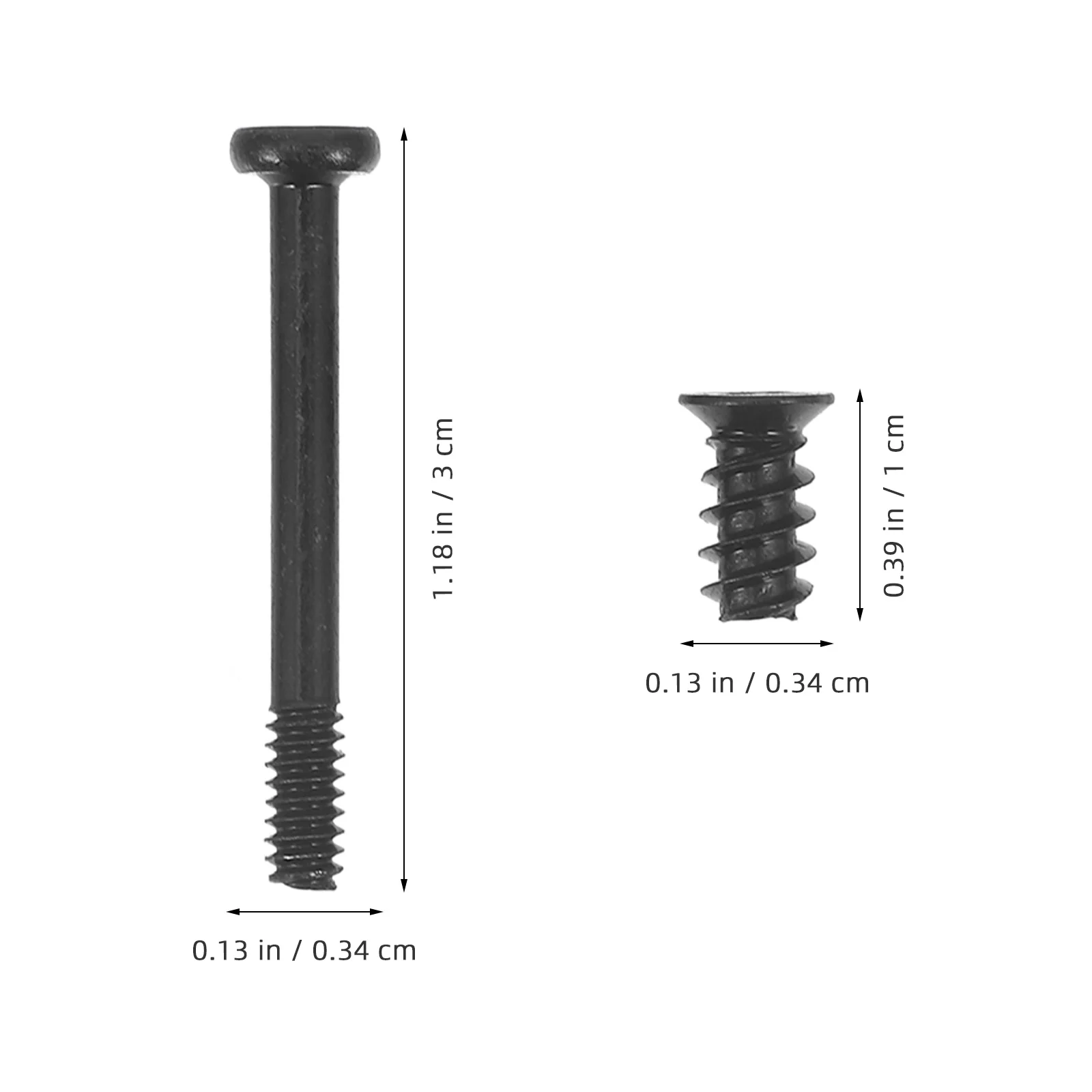 

60Pcs Case Fan Screw Kit Head Self Tapping Screws Set Durable Universal for Pc Chassis Fan 30 Long 30 Short Black