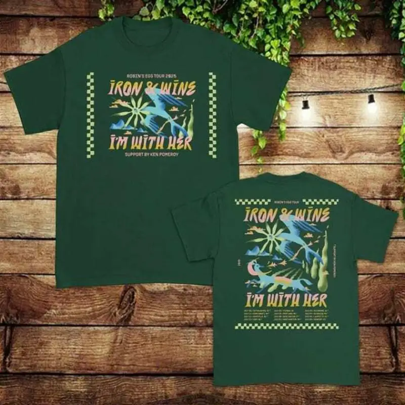 A Summer Of Peace Iron Wine And I'M With Her Bring The Robin'S Egg Tour 2025 T shirt