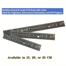 1/3pcs: Multifunctional B-Scale PCB Ruler with Units - Ideal for Engineers, Electronics Enthusiasts, and DIY Projects 15/20/25CM