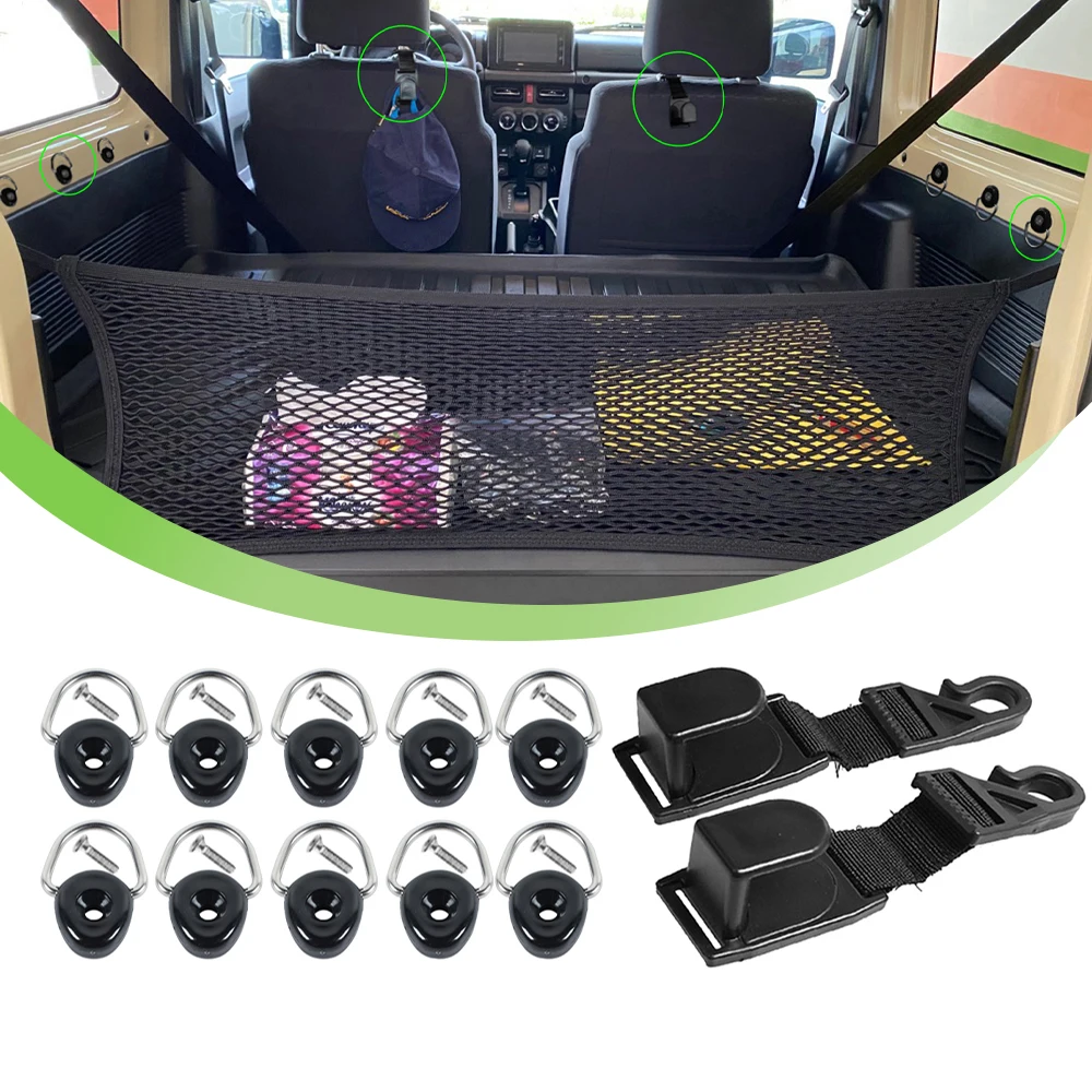 Car Tail Box Tie-Down D Pull Buckle Screw Backseat Headrest Hook Holder for Suzuki Jimny 2019 2020 2021 2022 2023 Accessories