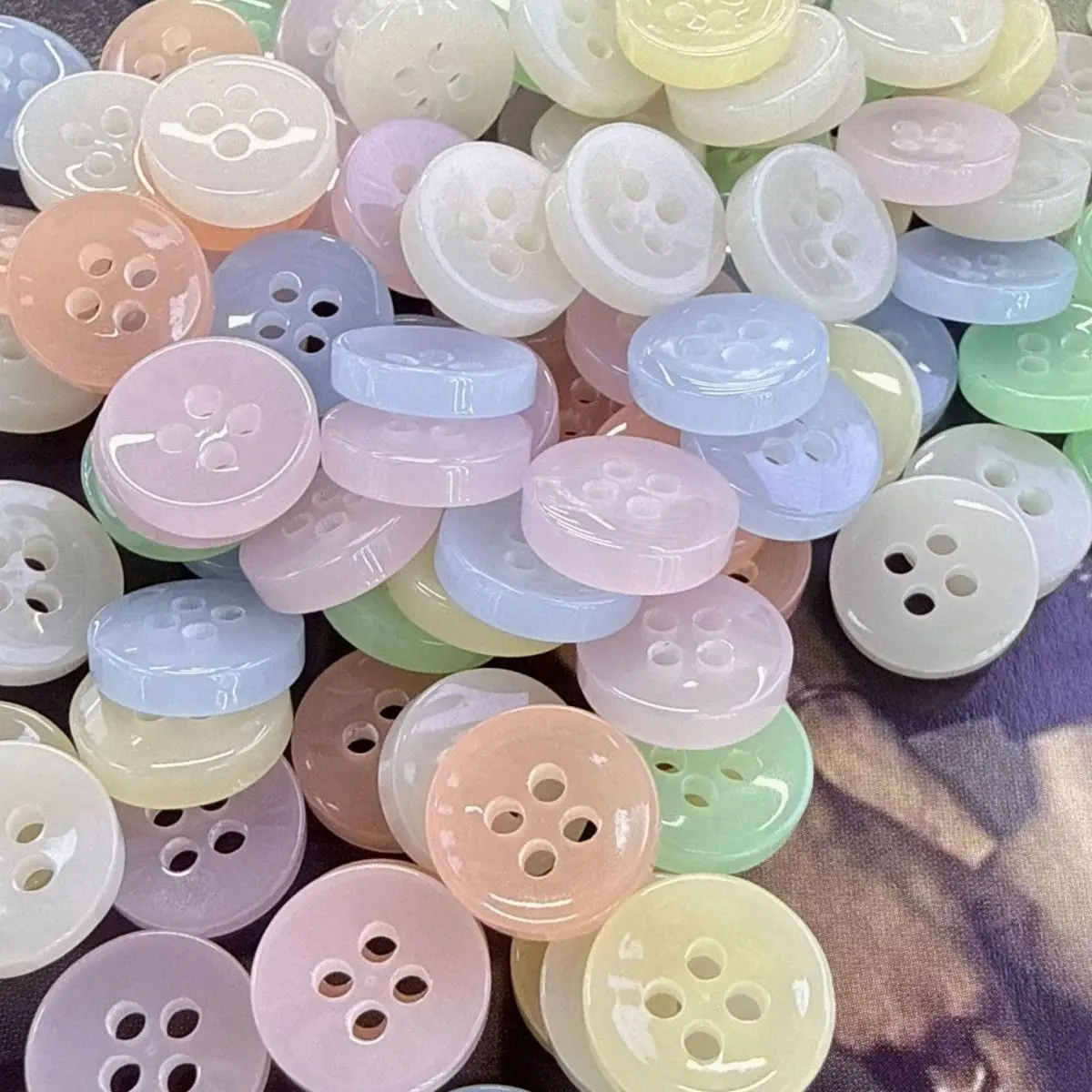 New Macaron high-value concave pearlescent button accessories DIY handmade inch shirt jacket bag decoration