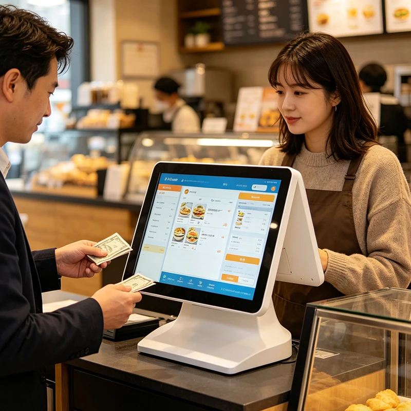 15-inch Desktop Dual-Screen POS System: All-in-One Touchscreen Cash Register Terminal Suitable For Retail Cafes And Bars