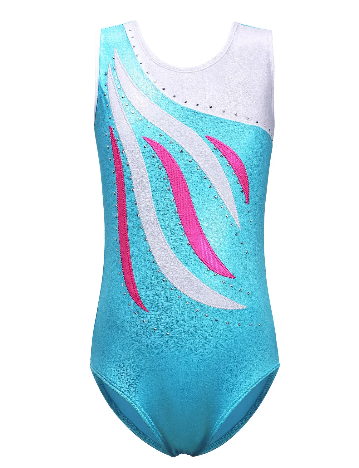 BAOHULU Gradienten Farbe Ballett Trikot für Mädchen Sleeveless V-ausschnitt Dance Tragen Sparkle Gymnastik Trikot Kleid für Mädchen Ballerina