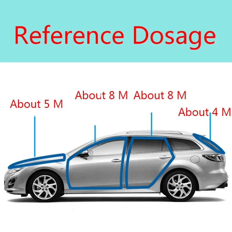 5 metros. Tira de vedação tipo p de carro modificada tira de vedação de porta de carro tira à prova de poeira 3m-5m