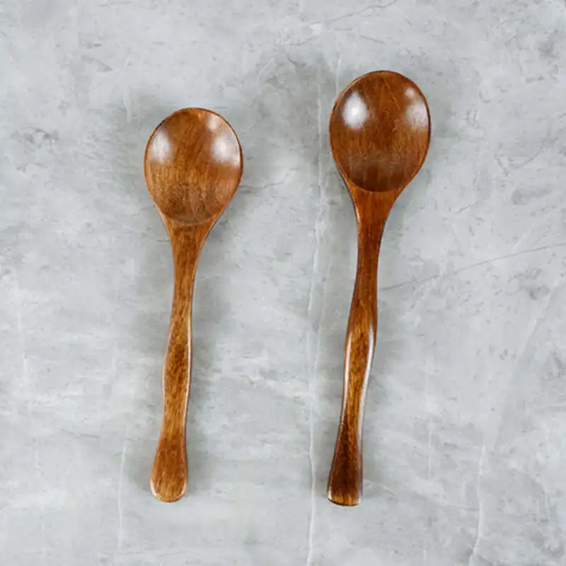 Wooden Spoon Gourd Handle Coffee Tea Stirring Spoons Dessert Honey Soup Cutlery Japanese Style Kitchen Tableware Dinnerware