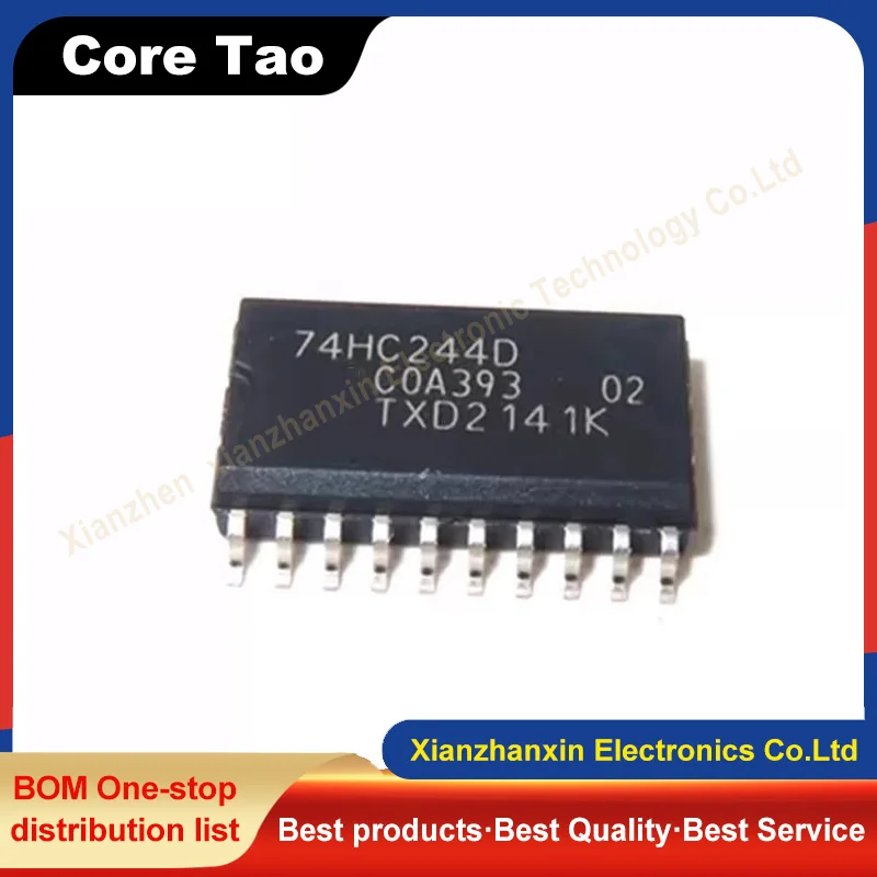 10PCS/LOT 74HC244D 74HC244 244D SOP20 Tri-state output eight-way buffer driver in stock