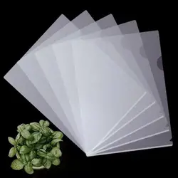 1/5PCS L Shape A4 File Folder Transparent File Classify Storage Pockets Office Supplies Two Page Folder Document Holder