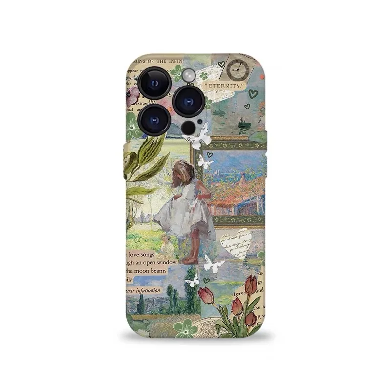 

Green Dream Collage Girl Phone Case for IPHONE 17Air 16E 15 PROMAX 14Plus 13 12 MINI 11 PRO 16Plus XR XS MAX Acrylic Phone Cover