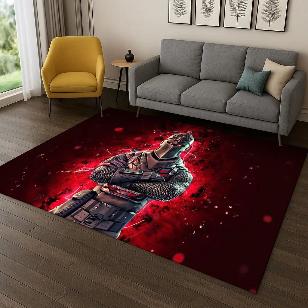 ثلاثية الأبعاد F-Fortnite لعبة الكرتون السجاد البساط لغرفة النوم غرفة المعيشة أريكة ممسحة ديكور المنزل ، أطفال منطقة اللعب البساط عدم الانزلاق هدية الكريسماس #3