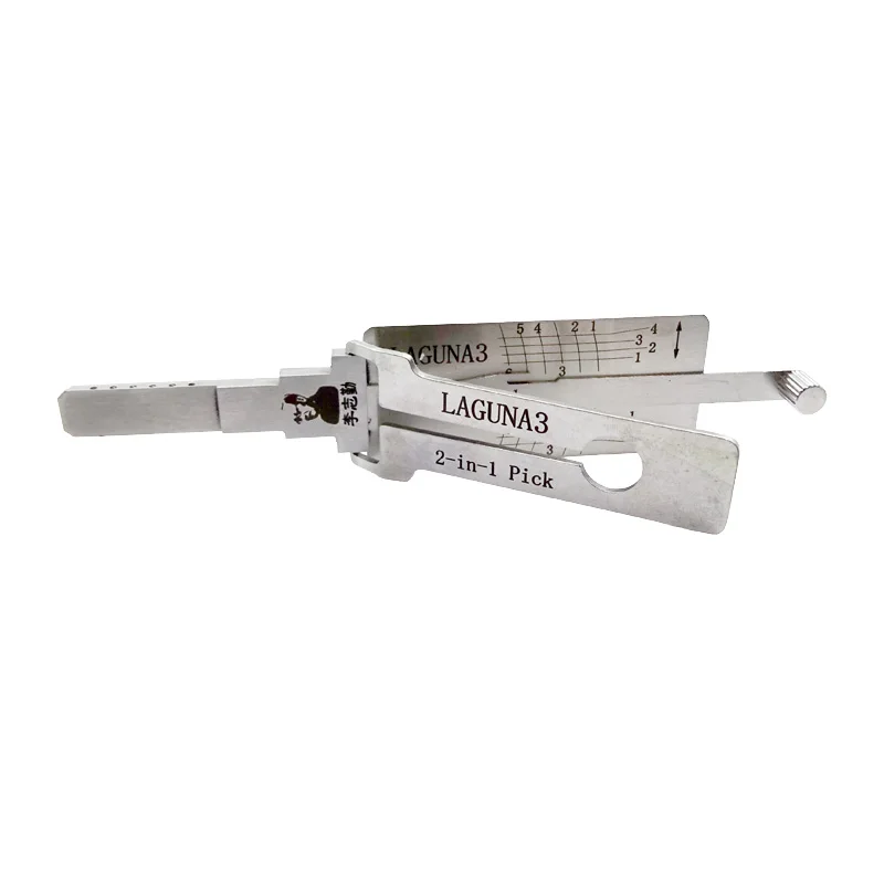 Lishi 2 in 1 Lock Pick LAGUNA3 Original Decoder Ignition Car Door Open for Renault Laguna/Samsung Renault Model Vertical Milling