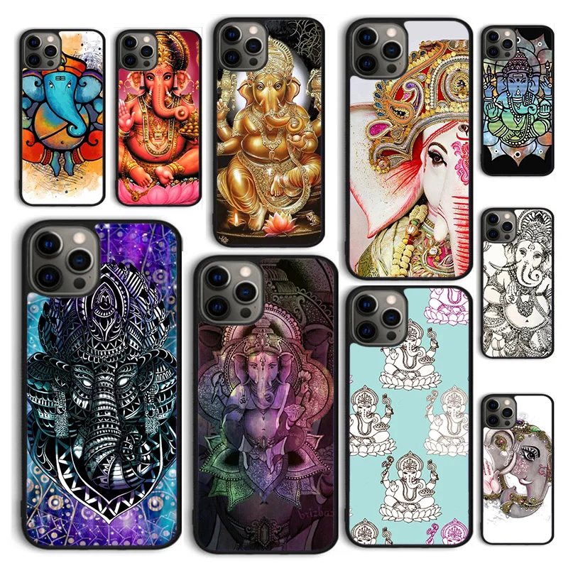 Autumu God of wisdom Ganesh elephant Phone Case Cover for iPhone 16 15 12 mini 11 13 14 Pro Max SE 2020 6S 7 8 Plus Coque