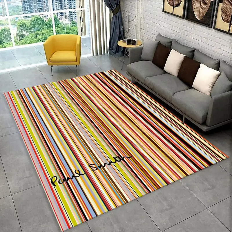 Fashion P-Paul S-Smit Rainbow Non-Slip Area Rug for Living Room,Bedroom,Playroom,Soft Carpet Floor Mat Home Decor Rug Kids Room