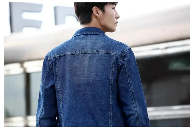 Summer New Men Pure Colour Denim Jacket Single-breasted Lapel Daily Casual Coats 74 Se2d818d1af834d4aa8bd72a6ed459826I