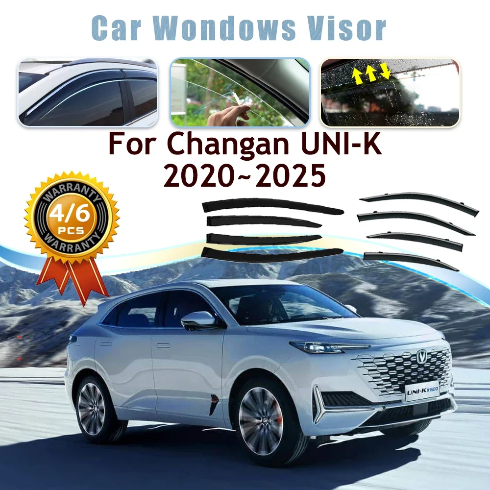 

Автомобильные оконные козырьки для Changan UNIK UNI-K UNI K 2020 ~ 2025, водонепроницаемые, от дождя, солнца, снега, фотоаксессуары