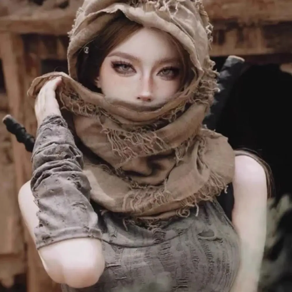 

Popular Medieval Style Medieval Cloak With Viking Brooch Beggar Style Hooded Shawl Scarf Scarf Cape Cosplay