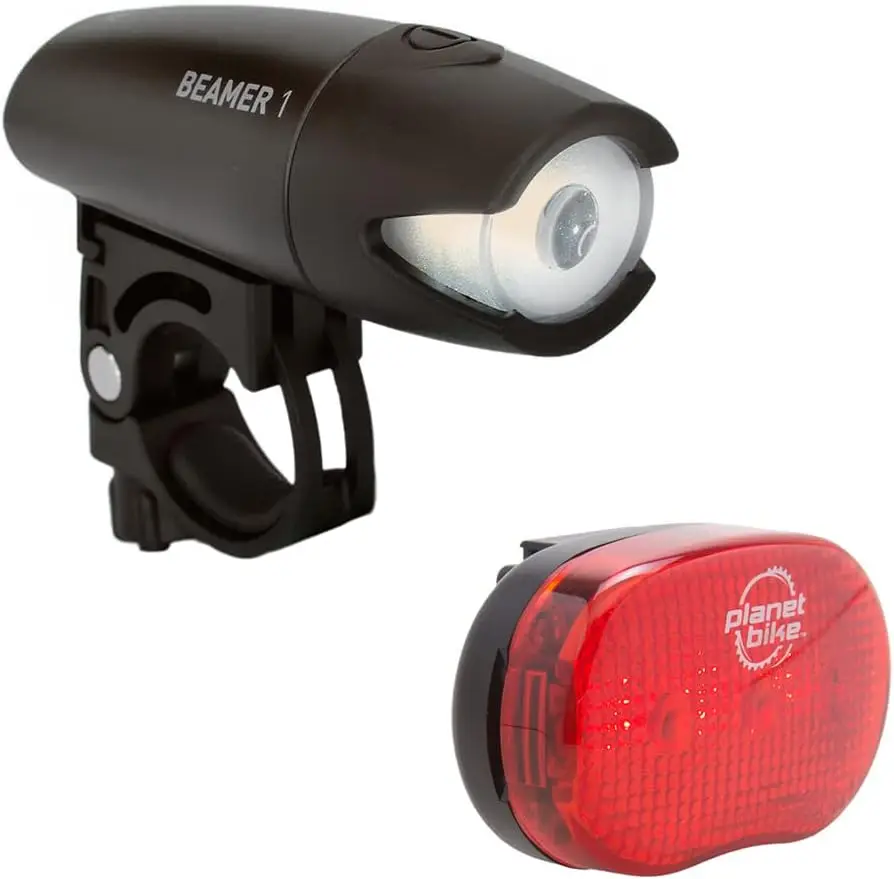 

Комплект велосипедных фонарей Beamer 1 и Blinky 3, белая головка/красный хвост