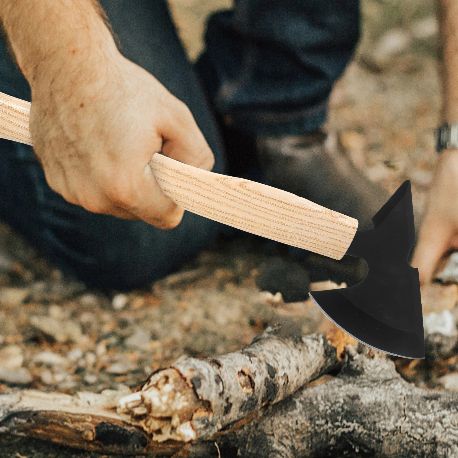 Hache de rechange avec manche en bois, trou carré, URA et Ax, accessoire de camping, Foy, 2 pièces