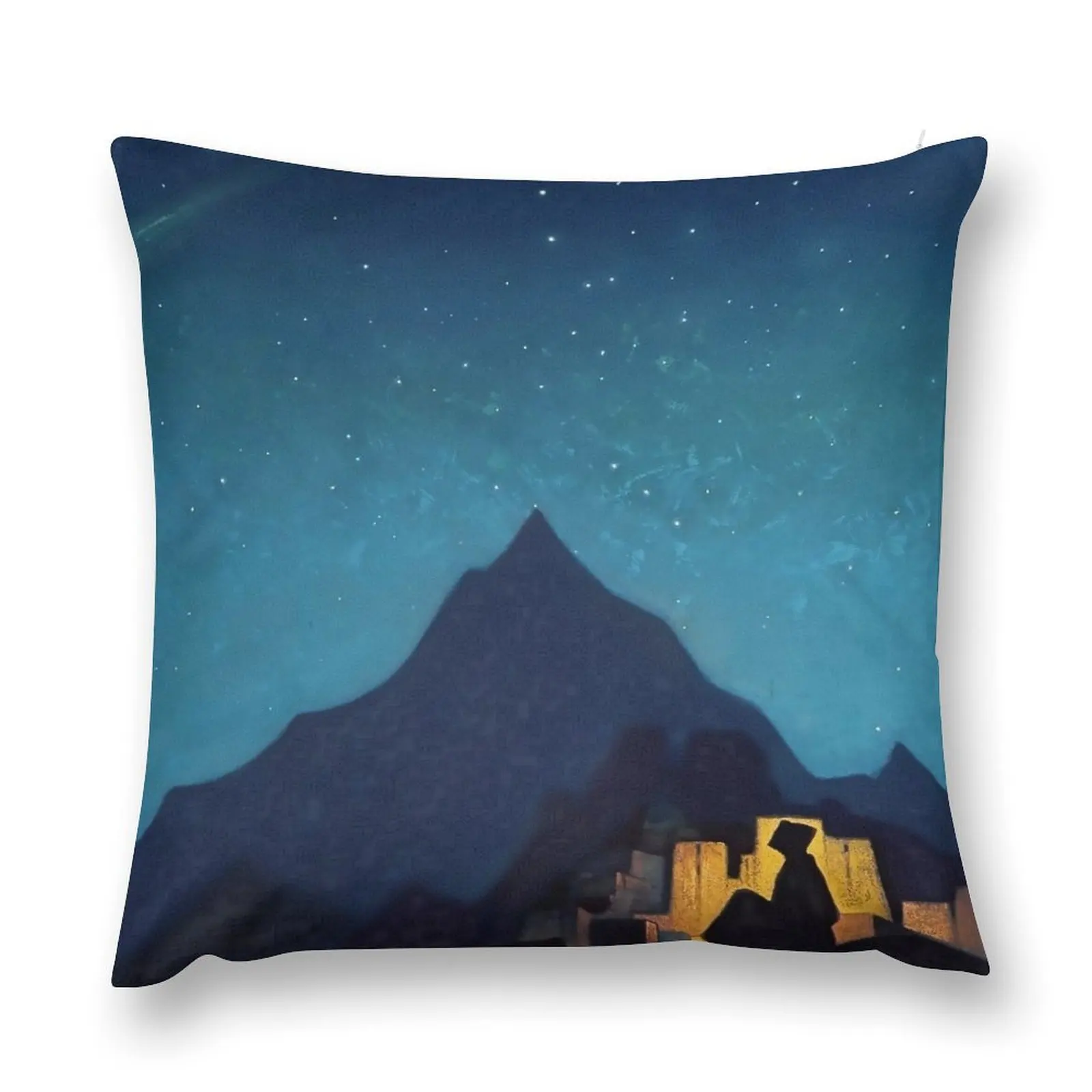 

“Star of the Hero” by Nicholas Roerich Throw Pillow luxury home accessories Couch Pillows pillow