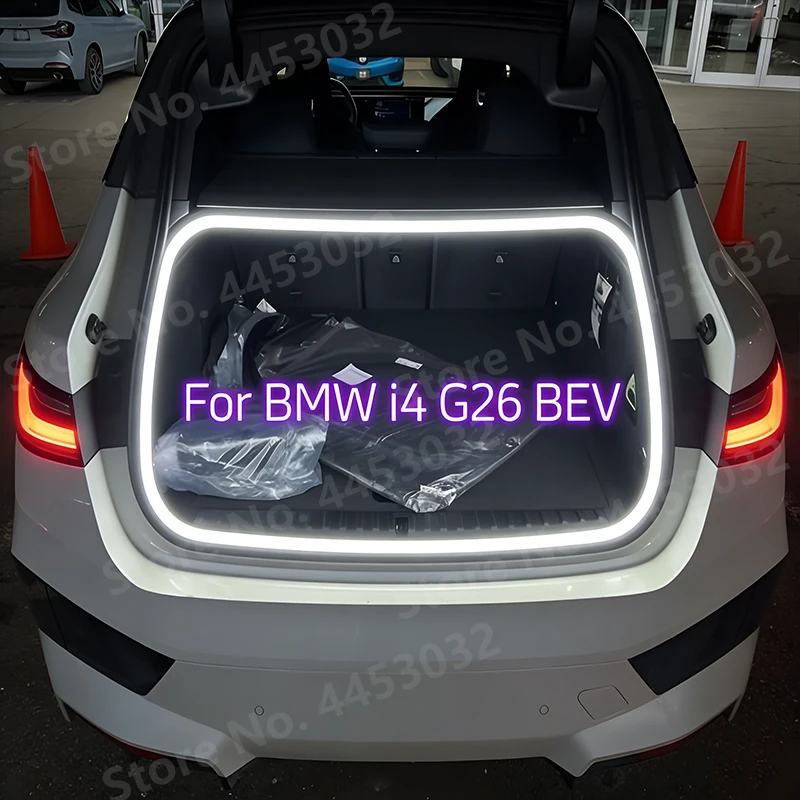 Car Trunk Seal Edge LED Strip For BMW i4 G26 BEV Flexible Light Strip Waterproof Decoration Lighting Easy Installation 4M 12V