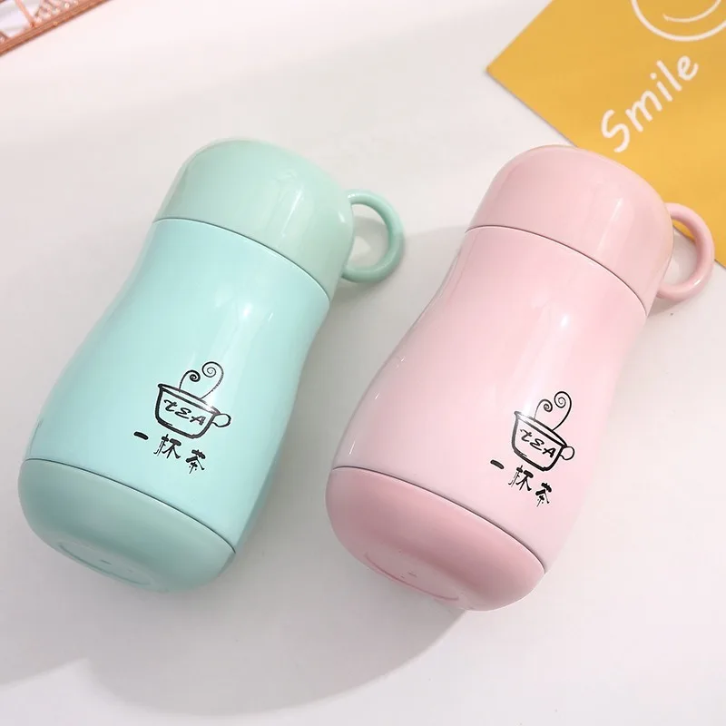 New Gift Child Cute Thermos Cup Student Cartoon Ball Stainless Steel Big Belly Insulation Water Bottles