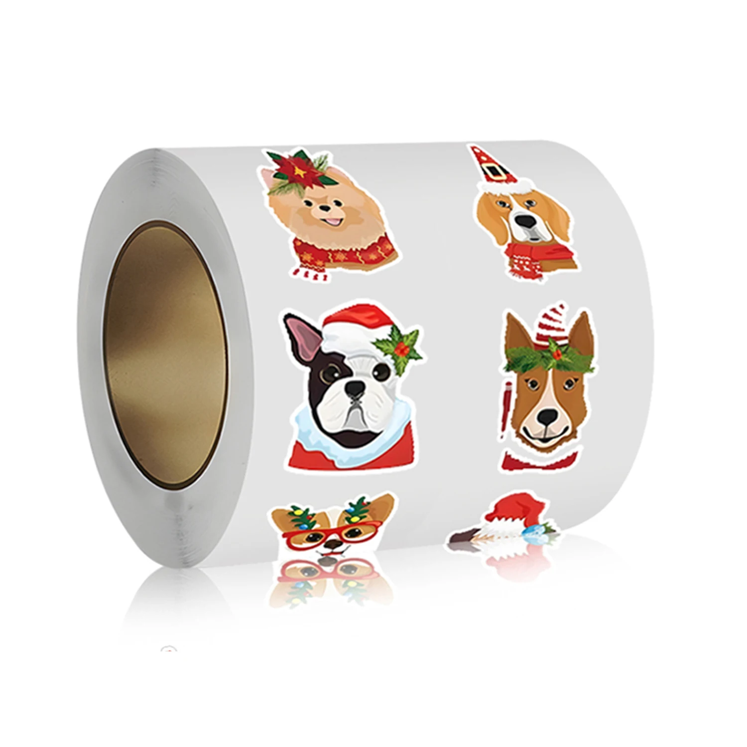 100-500pcs Cartoon Dog Christmas Stickers Party Christmas Gift Wrapping Label Children Scrapbook Stationery Stickers - Image 3