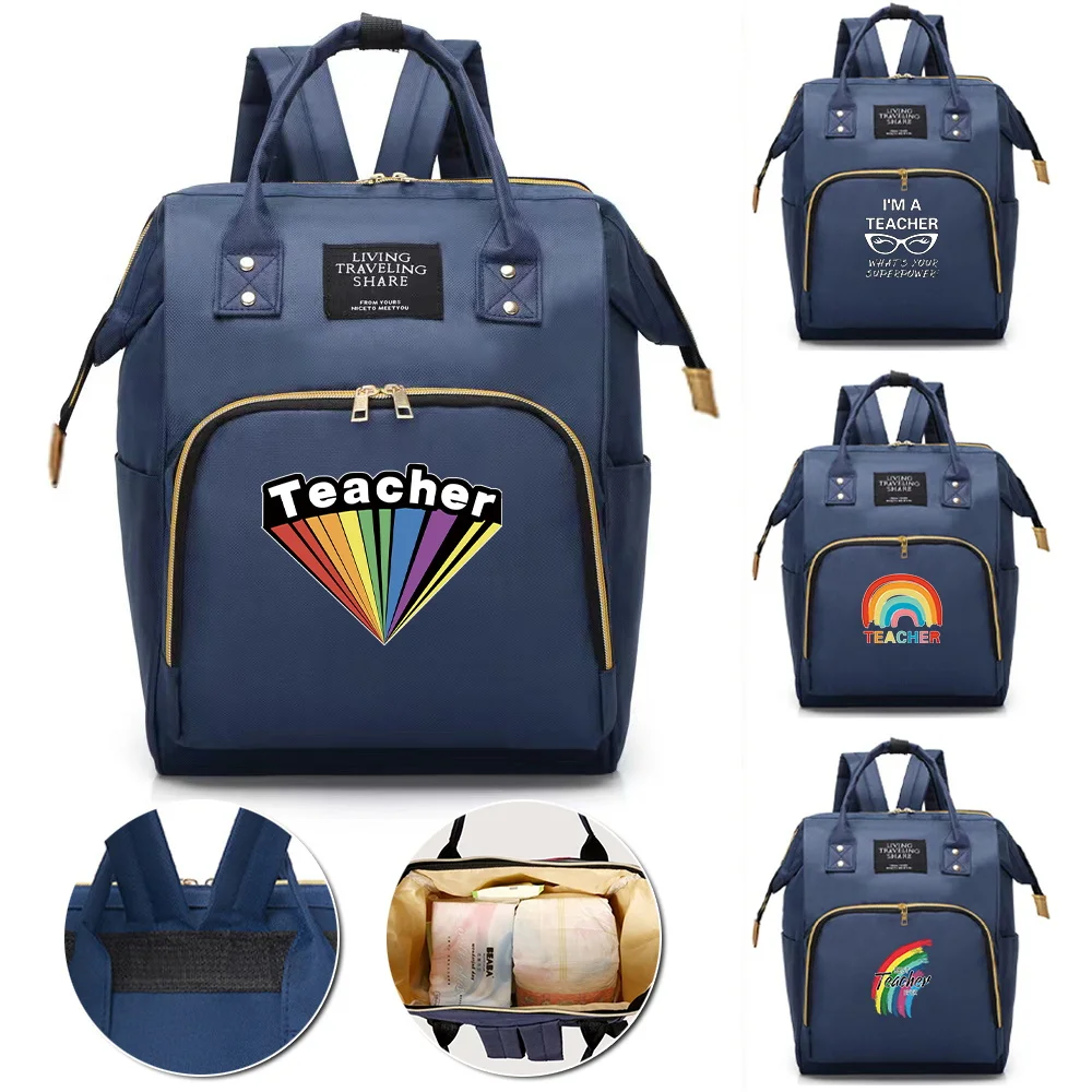 Large-capacity Diaper Bag Nappy Bag Baby Care Backpack Mommy Bags Teacher Series Travel Convenient Baby Bottle Organizer