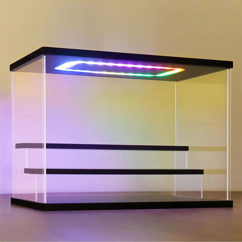 Original Collection Light Emitting Diode Light Figure Transparent Wall Model Box Bracket Acrylic Toy Car Display Cabinet