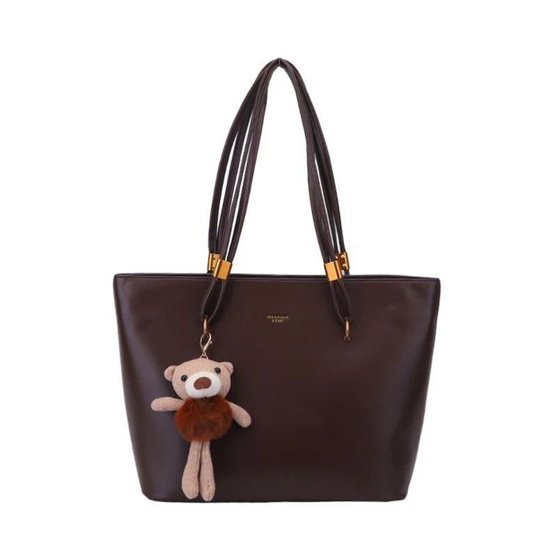 سعة كبيرة خمر الحد الأدنى حقيبة حمل نسائية بولي الملمس الملمس تنوعا حقيبة كتف واحدة للنزهات والتنقل #5