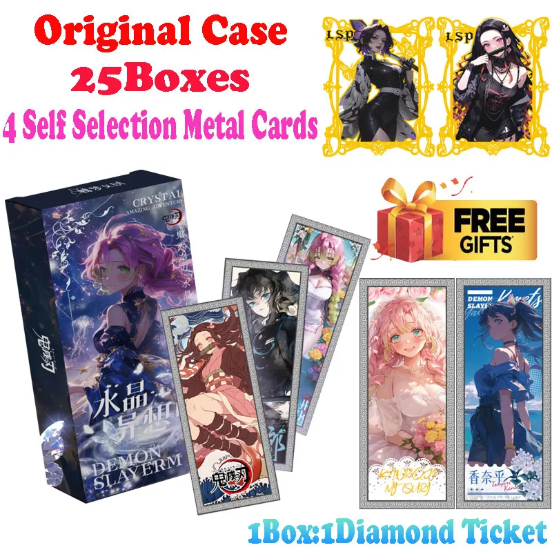 2024 Newest Case Wholesale Buttlerfly Dream Demon Slayer Diamond Ticket Card Shinobu Trading Mitsuri CCG TCG Hobbies Gift