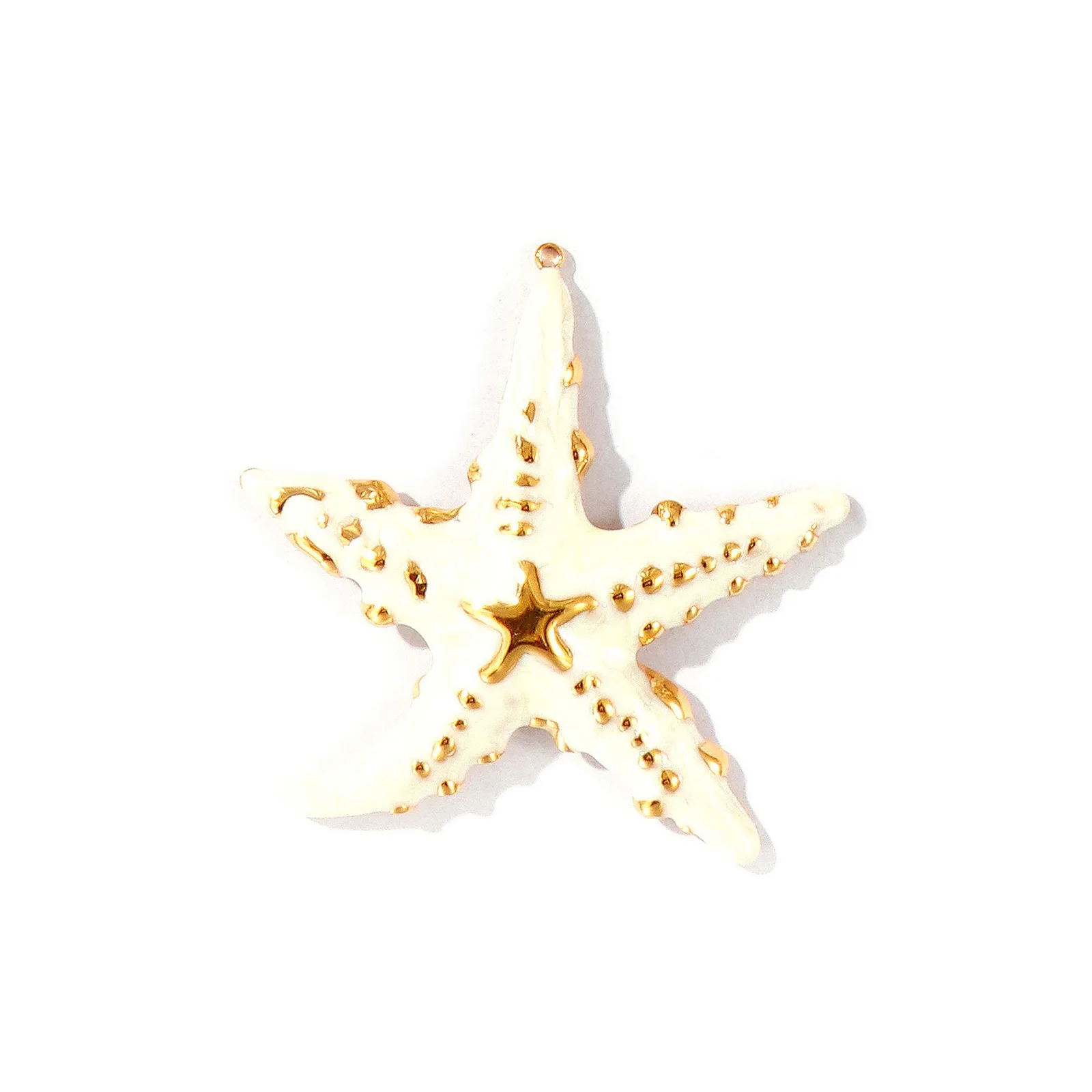 1 Stück Edelstahl-Anhänger 18K Vergoldet Muschel Seestern Wal Tier Mehrfarbiger Emaille Perlmutt-Anhänger DIY Halskette Schmuck – Detail 5