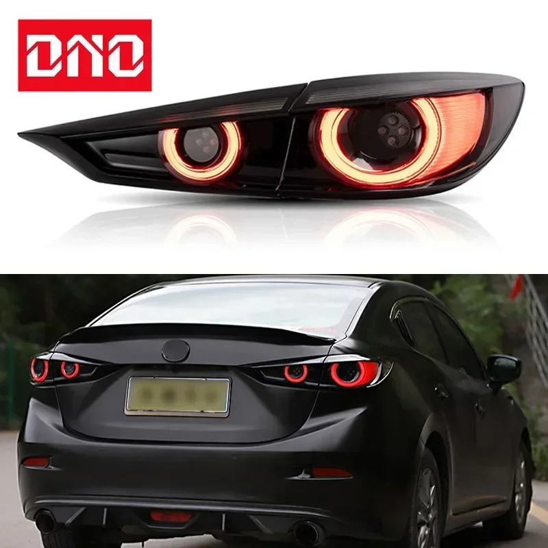 Car LED Taillight For Mazda 3 Sedan 2014 2015 2016-2018 Axela Rear Running Lamp Brake Reverse Dynamic Turn Signal Car Tail Light