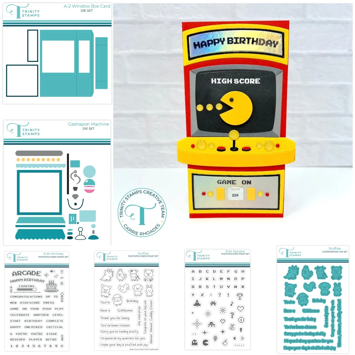 Arcade Machine Window Box Card Bit Alphabet Metal Cutting Dies Clear Stamps for DIY Making Card Scrapbook Decoration April 2026