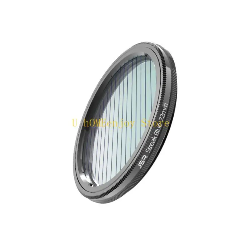 B0KF Widescreen Movie Special Effect Round Blue Yellow Brushed Filter Camera Lens