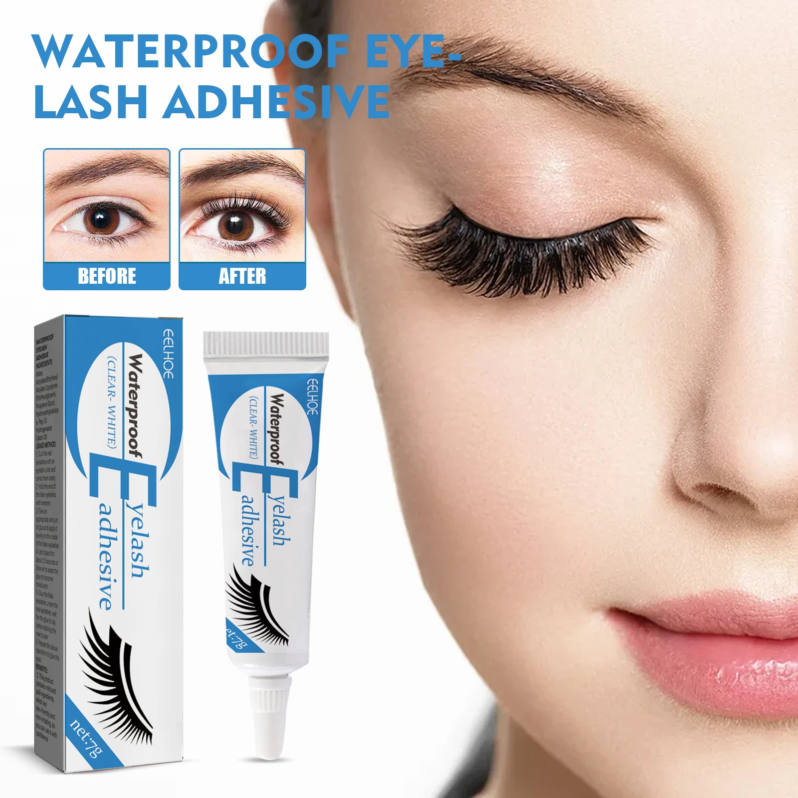 Waterproof Tool Makeup Tools Accessories Eyelash Glue Clear New Strong False Eyelash Lash Glue Adhesive Long Lasting 7g