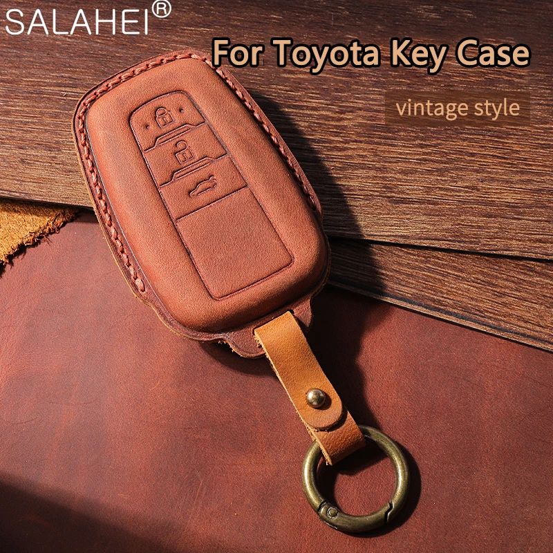 

Car Key Case Cover Shell Protector For Toyota Camry CHR Corolla RAV4 Avalon Land Cruiser Prado Prius Camry 2017-2022 Accessories