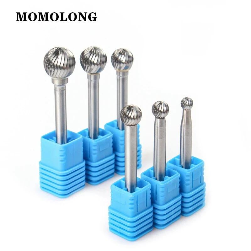 D Type Head Rotary File Tool Drill Milling Carving Bit Point Burr for Die Grinder Abrasive Work Tungsten Carbide Alloy