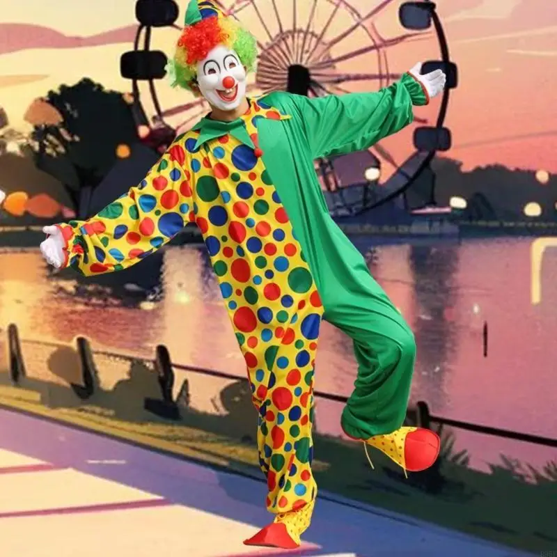 B95F kostiumy dla dorosłych klauna kapelusz klauna kombinezon klauna Cosplay kostiumy na Halloween strój klauna na Halloween Up