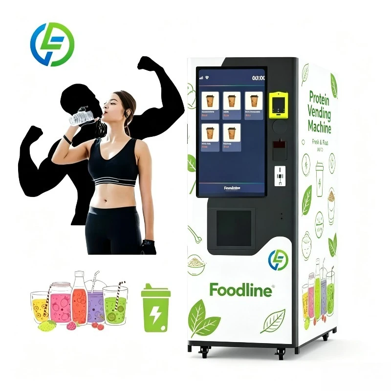 FL Customized Protein Vending Machine Smart Interaction Protein Dispensing Machines for Gym 6 Selections of Hot/Cold Drink