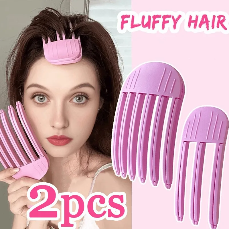 2024 New Fluffy Hairpin Curling Bangs Clips Hair Roots Volumizing Hair Clips for Girls Women Curling Fixed Shape Purple Hairpins