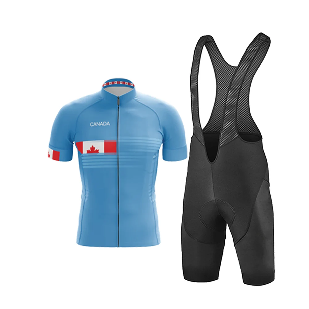 Retro Classic Canada Men's Cycling Jersey Set Short Sleeve Mountain Bicycle Racing Clothes