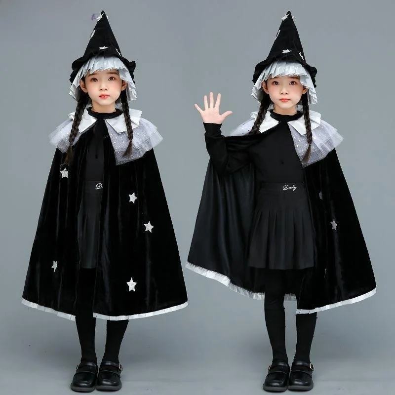 loween Children's New Sle Witch Costume Girl's Par Masquerade Performance Internet Famous Polyester Fiber 00%