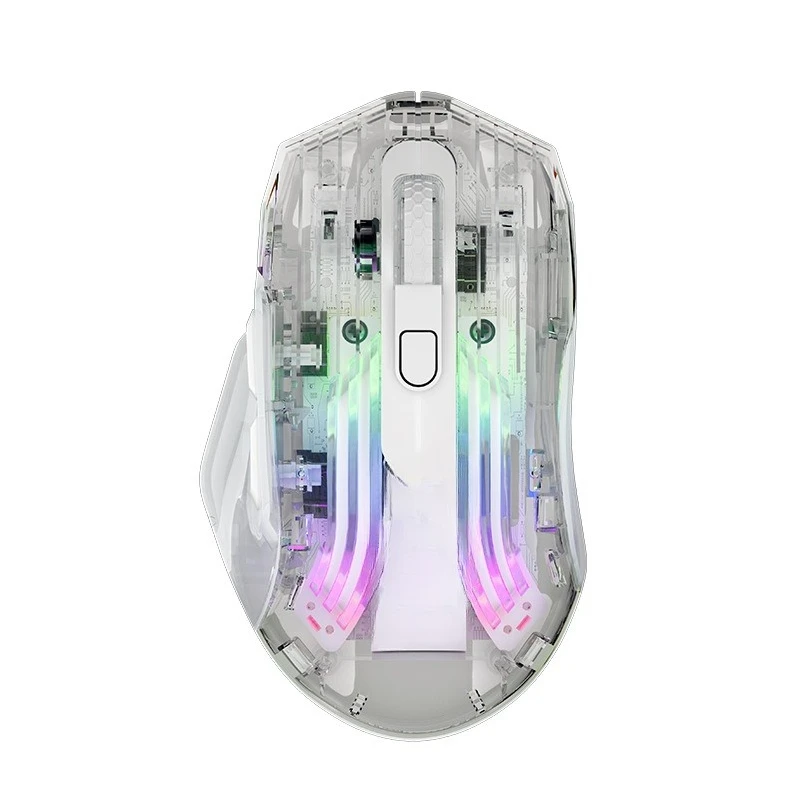 

Transparent e-sports game mouse wired luminous cf eat chicken 5-speed DPI wireless dual-mode charging
