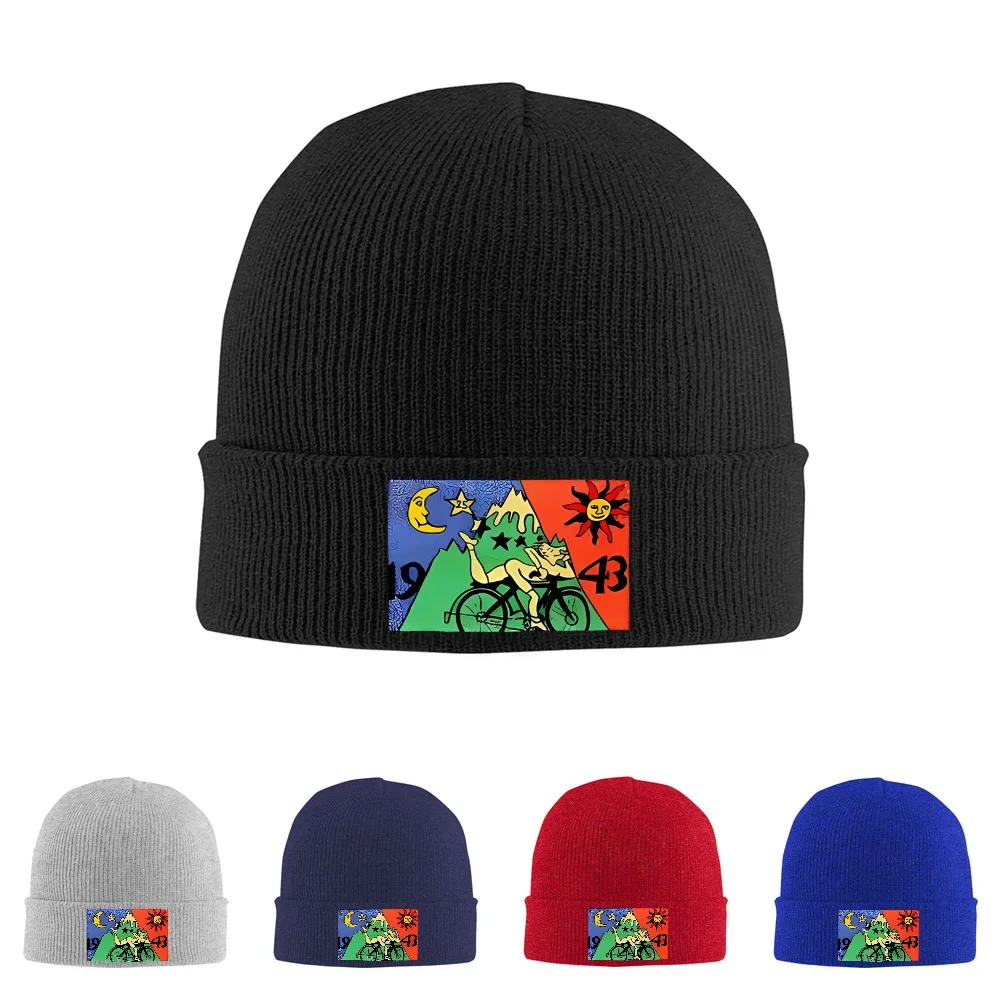2026 Sun Moon Star Woman Bike Ride Scenic Men Women Unisex Knitted Hat Beanie Pullover Cap Winter Thermal Warm Christmas Outdoor