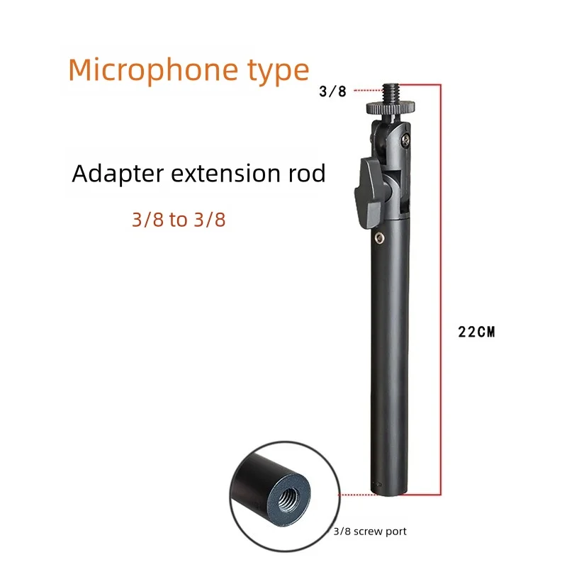 Live Streaming Selfie Phone Tablet Desktop Arm Microphone Stand Extension Rod Floor Stand Microphone Heightening Pole